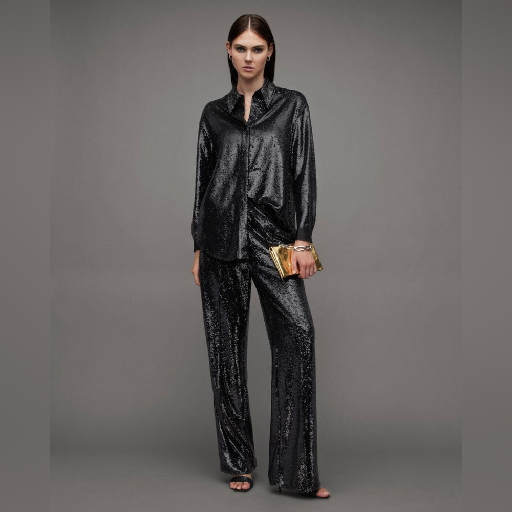 All Saints Charli Sequin Relaxed fit shirt